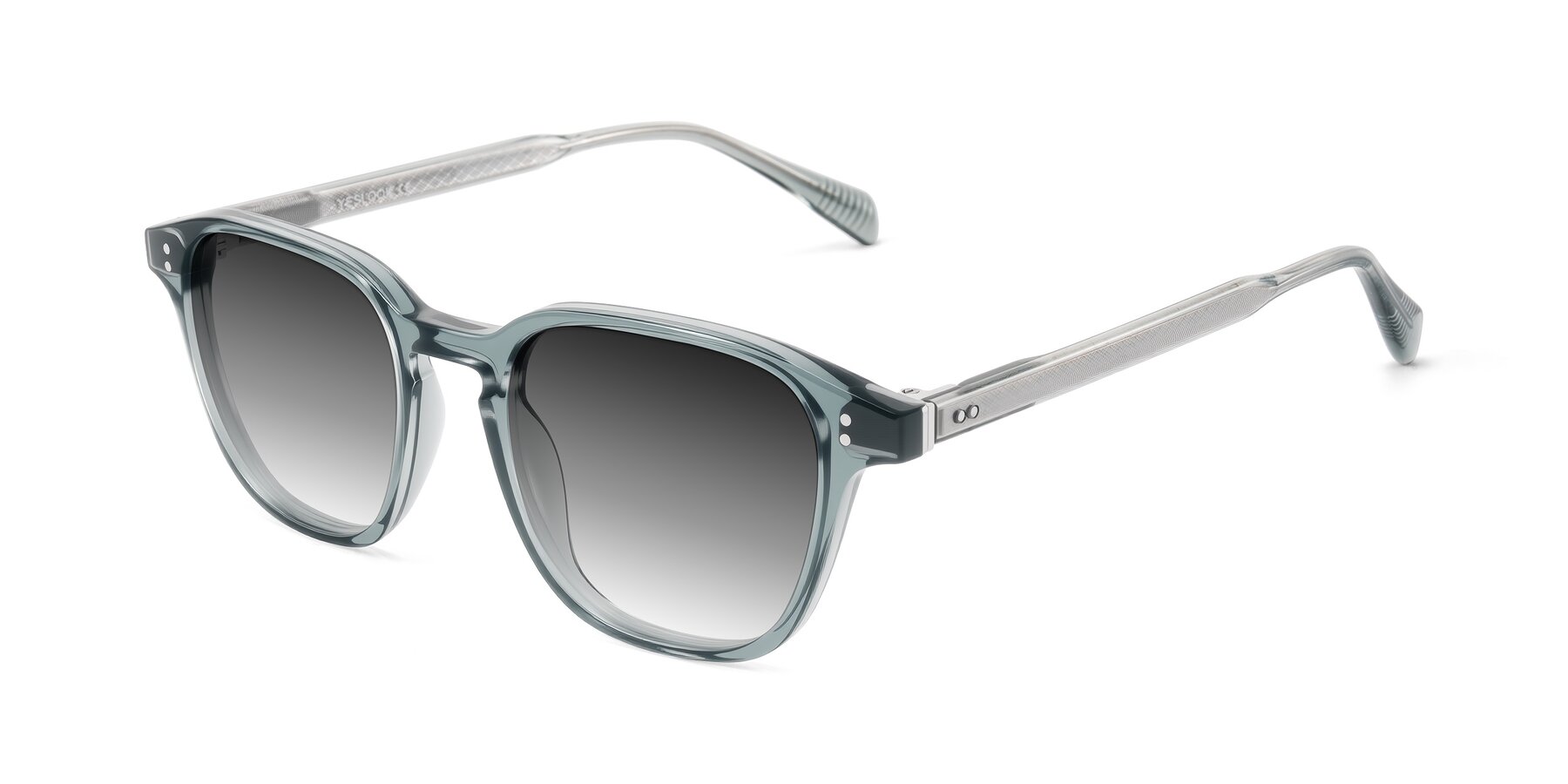 Angle of Huites in Grayish Blue with Gray Gradient Lenses