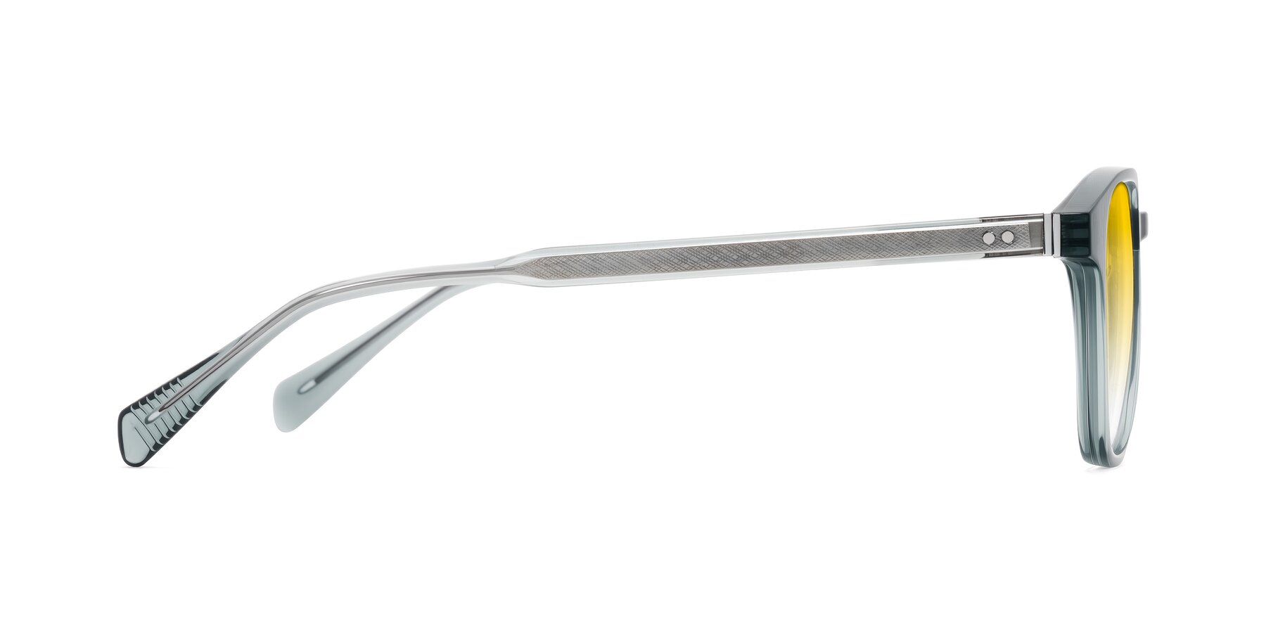 Side of Huites in Grayish Blue with Yellow Gradient Lenses