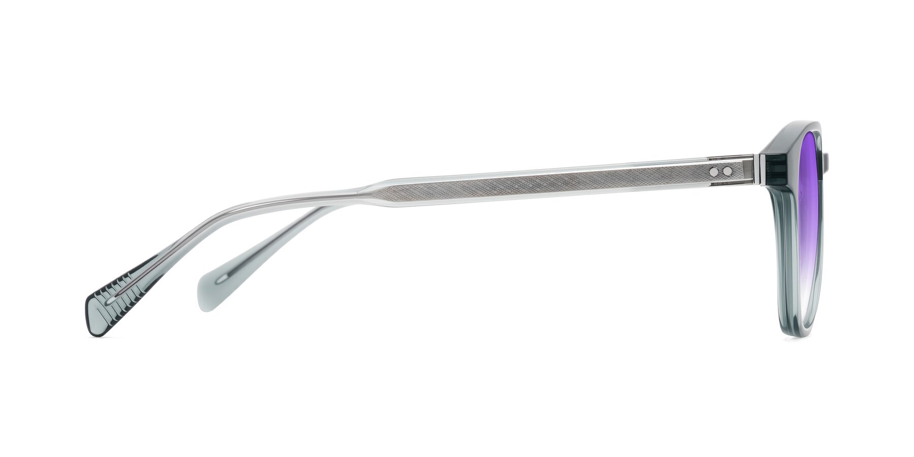 Side of Huites in Grayish Blue with Purple Gradient Lenses