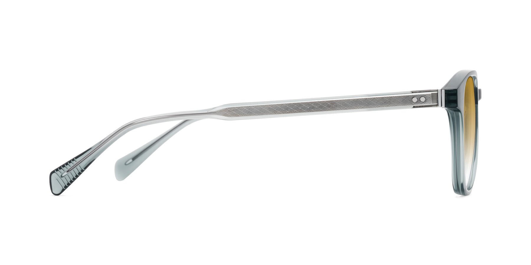 Side of Huites in Grayish Blue with Champagne Gradient Lenses