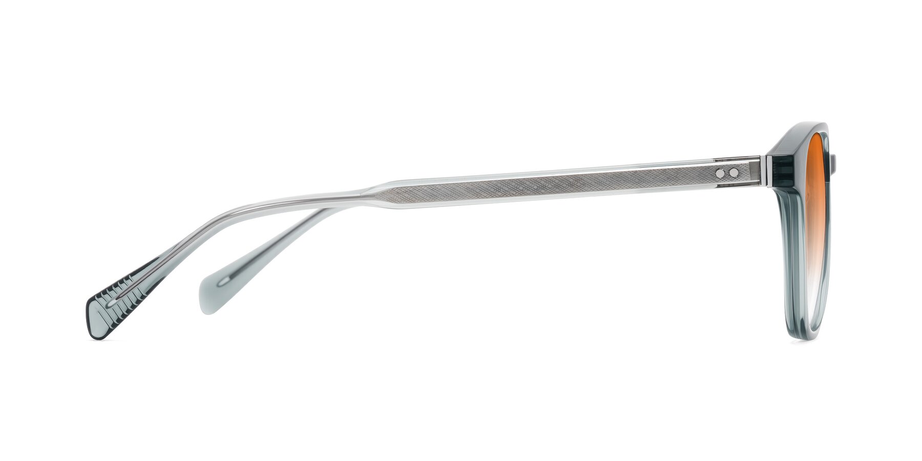 Side of Huites in Grayish Blue with Orange Gradient Lenses