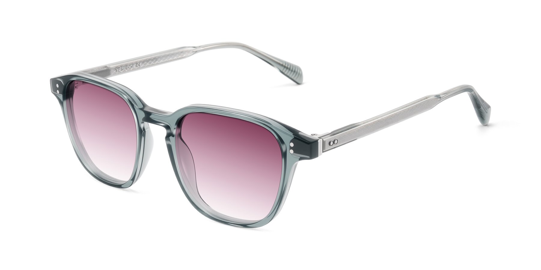 Angle of Huites in Grayish Blue with Wine Gradient Lenses