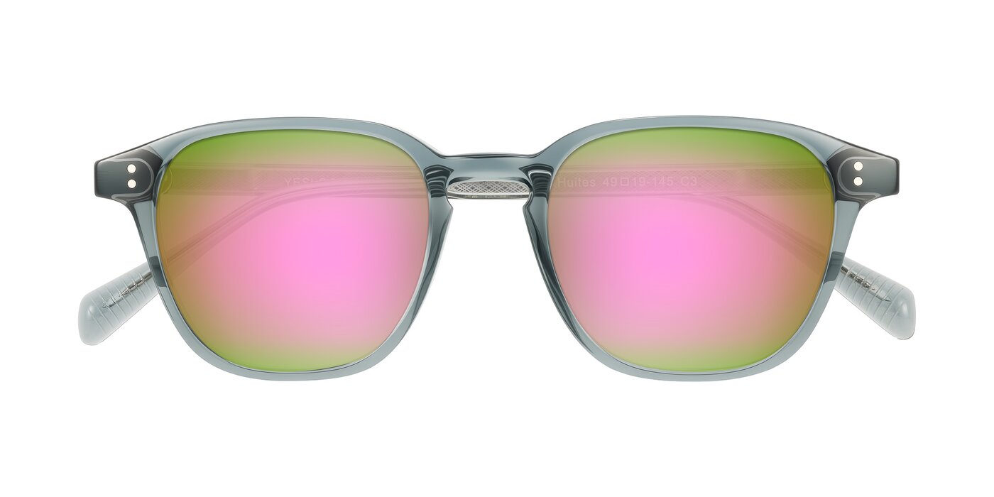 Huites - Grayish Blue Flash Mirrored Sunglasses