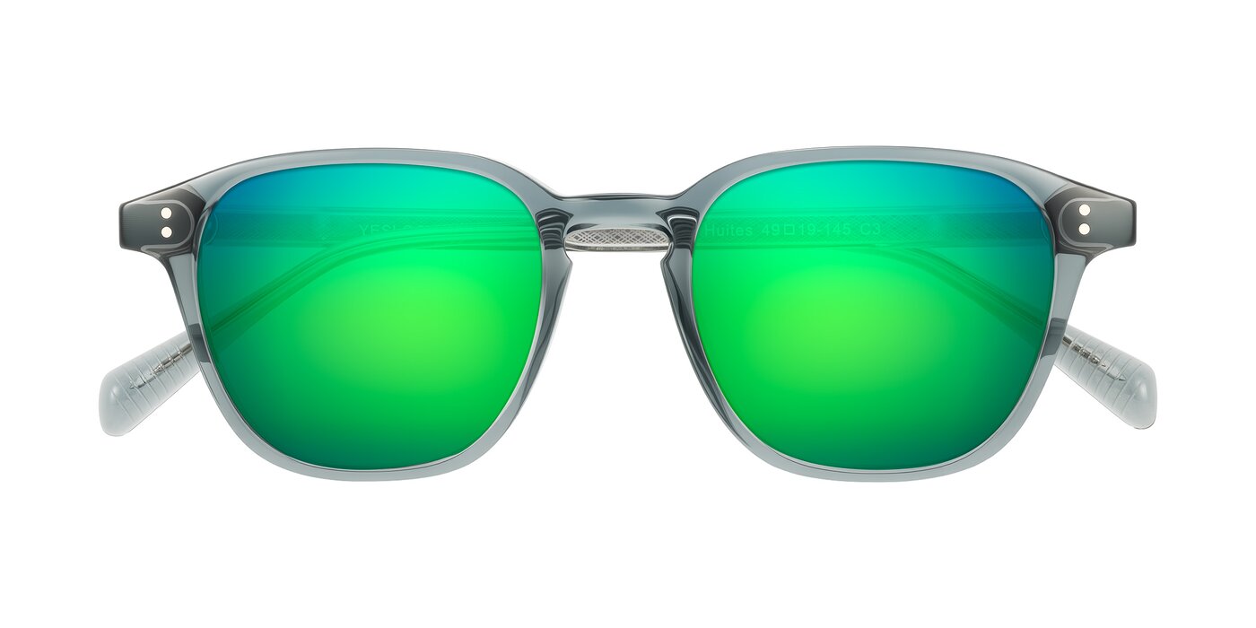 Huites - Grayish Blue Flash Mirrored Sunglasses