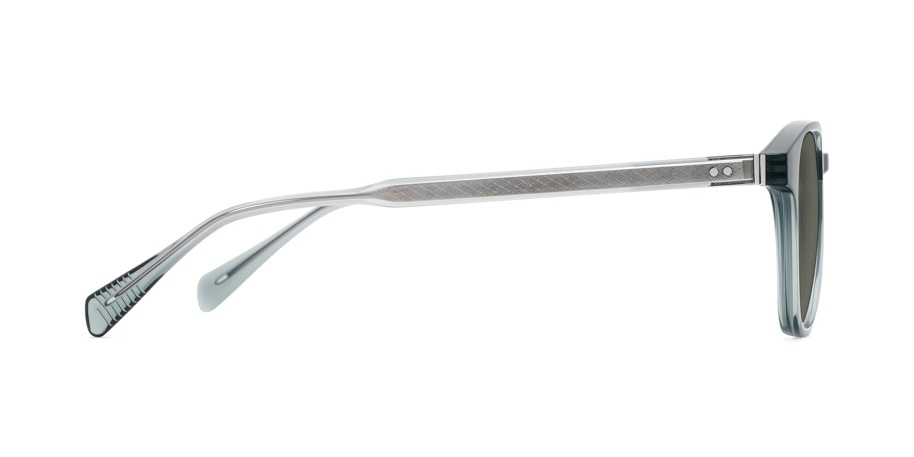 Side of Huites in Grayish Blue with Gray Polarized Lenses