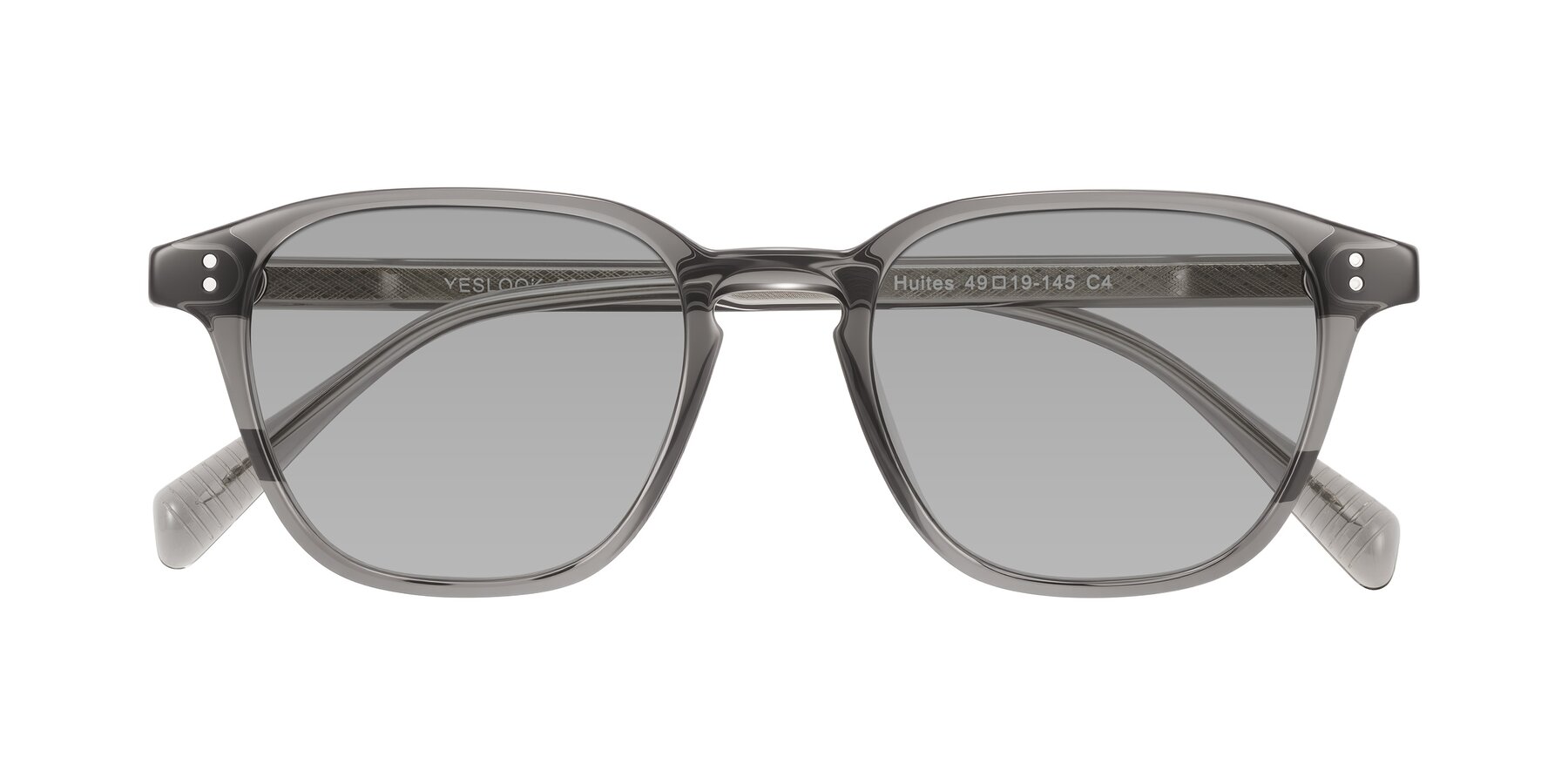 Folded Front of Huites in Gray with Light Gray Tinted Lenses