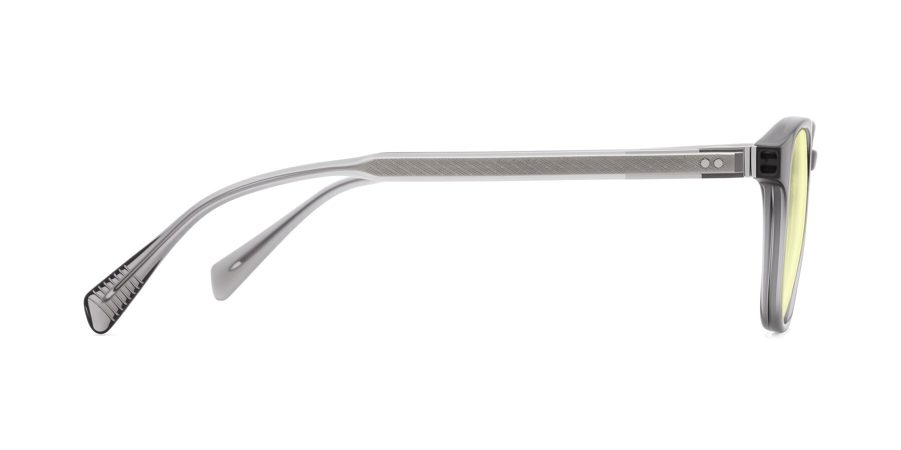 Side of Huites in Gray with Light Yellow Tinted Lenses