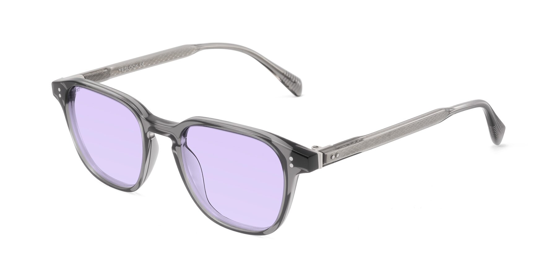 Angle of Huites in Gray with Light Purple Tinted Lenses
