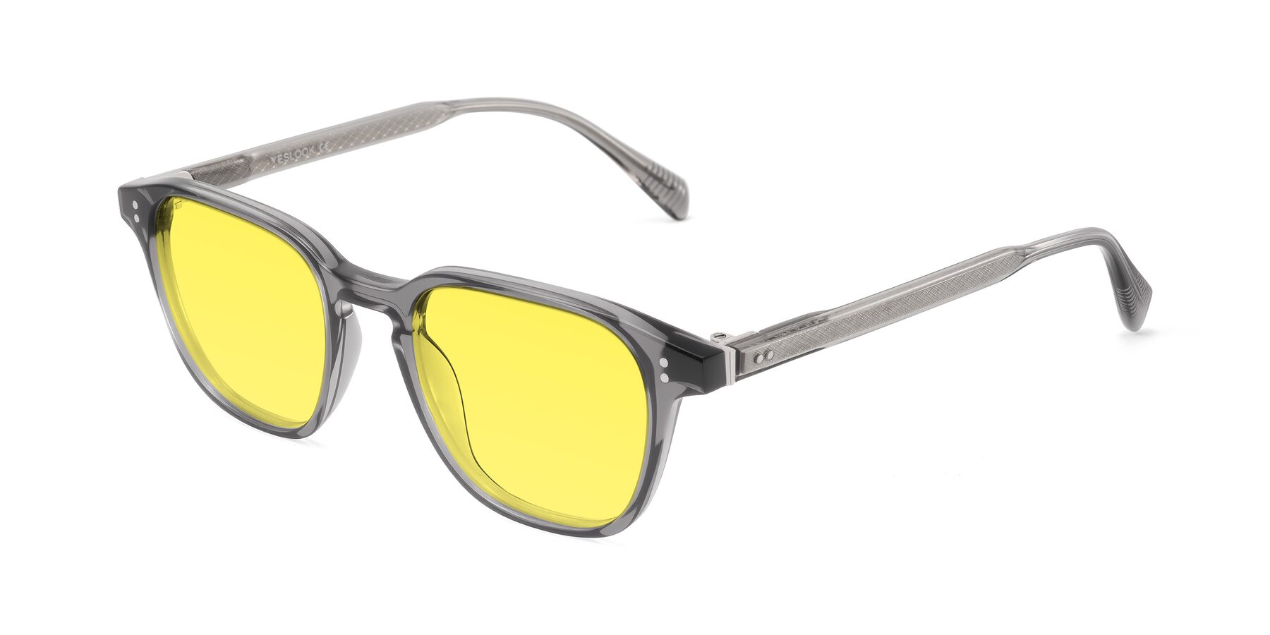 Angle of Huites in Gray with Medium Yellow Tinted Lenses