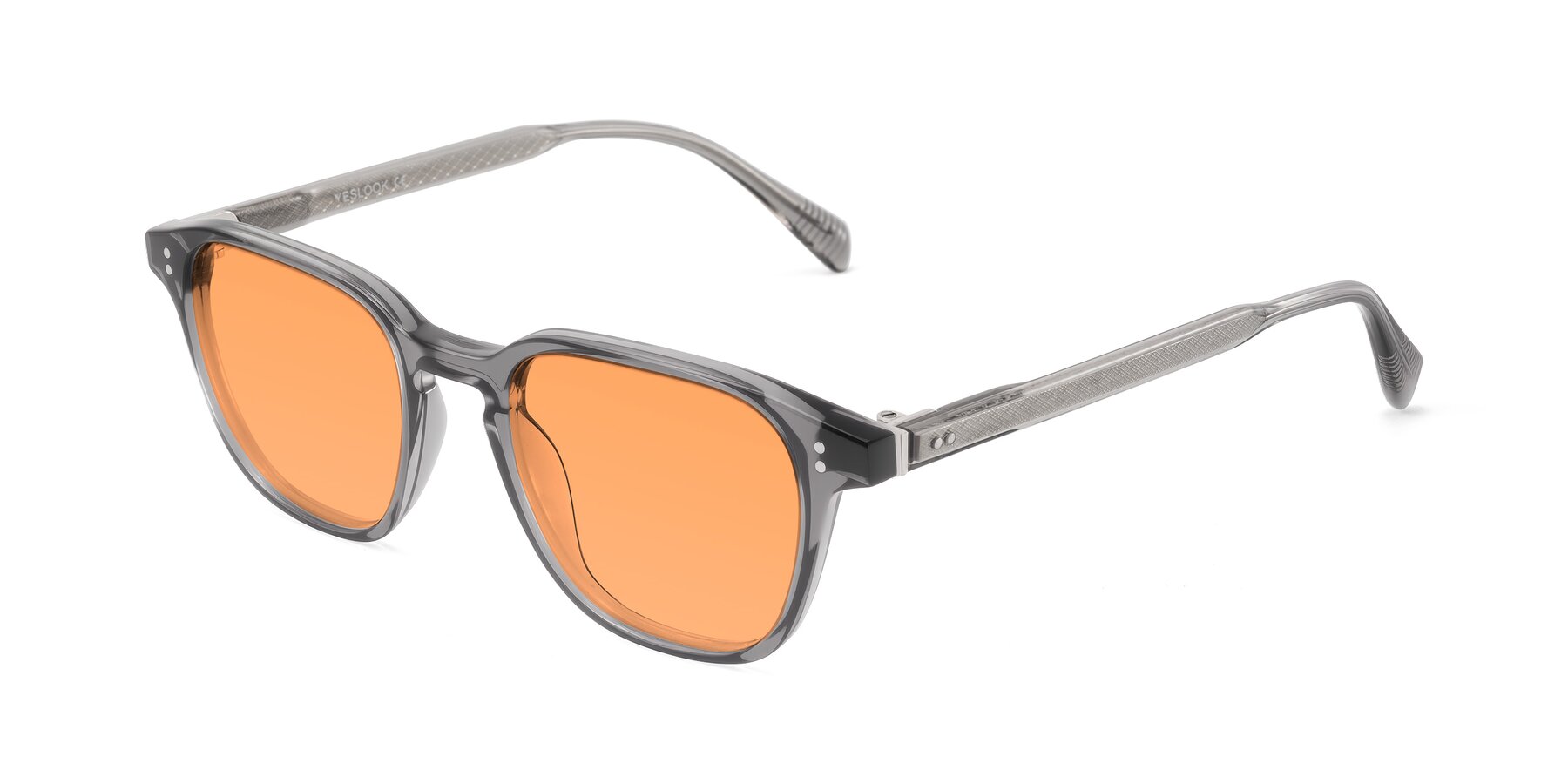 Angle of Huites in Gray with Medium Orange Tinted Lenses