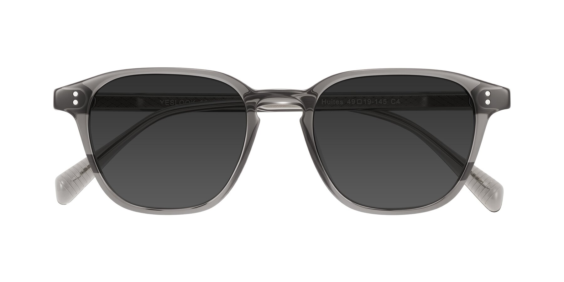 Folded Front of Huites in Gray with Gray Tinted Lenses