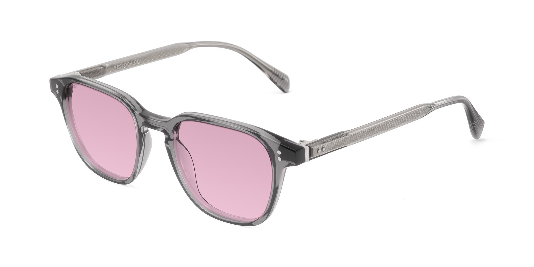 Angle of Huites in Gray with Light Wine Tinted Lenses