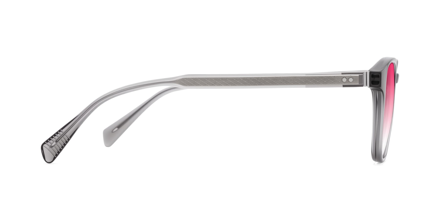 Side of Huites in Gray with Pink Gradient Lenses