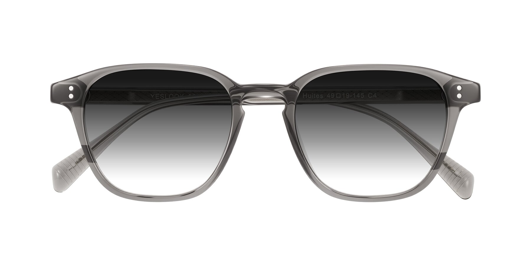 Folded Front of Huites in Gray with Gray Gradient Lenses