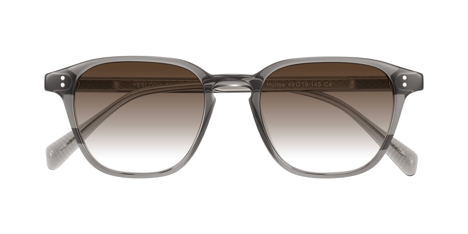 Folded Front of Huites in Gray with Brown Gradient Lenses