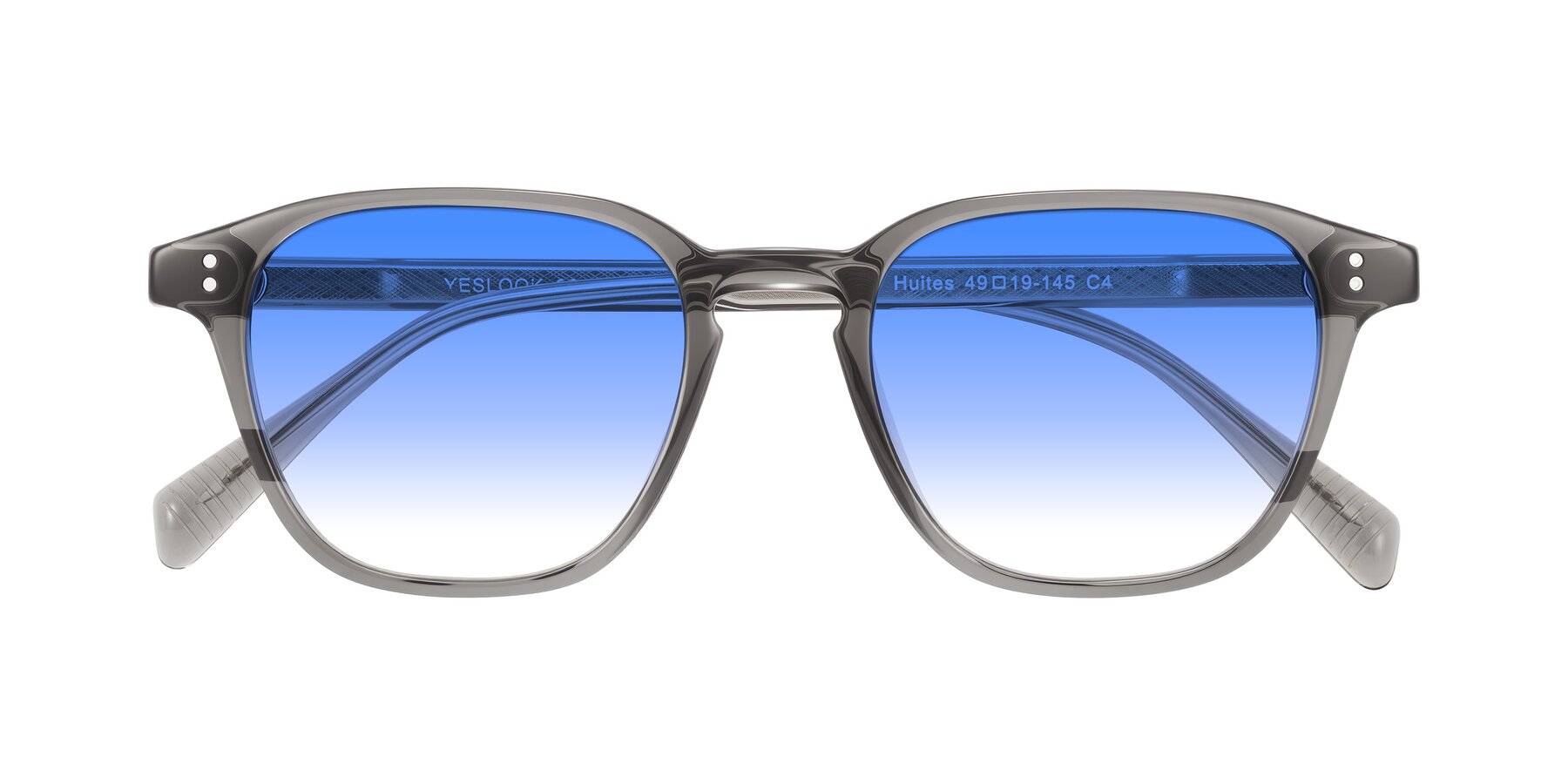 Folded Front of Huites in Gray with Blue Gradient Lenses
