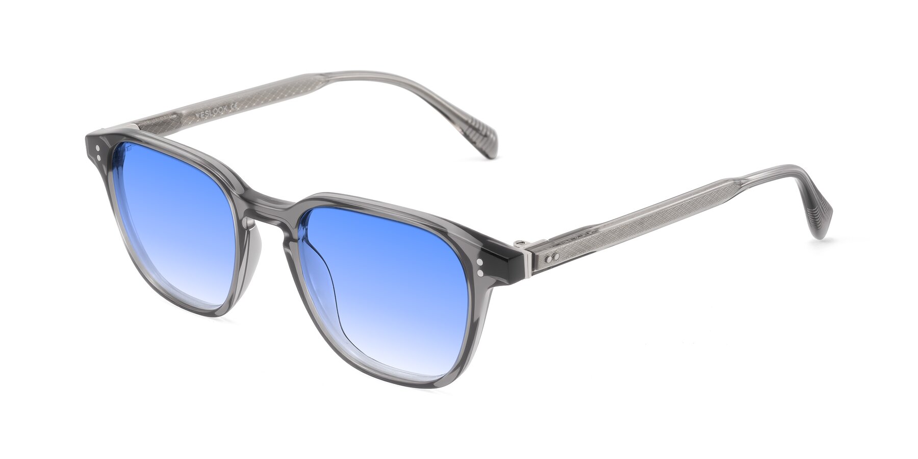 Angle of Huites in Gray with Blue Gradient Lenses