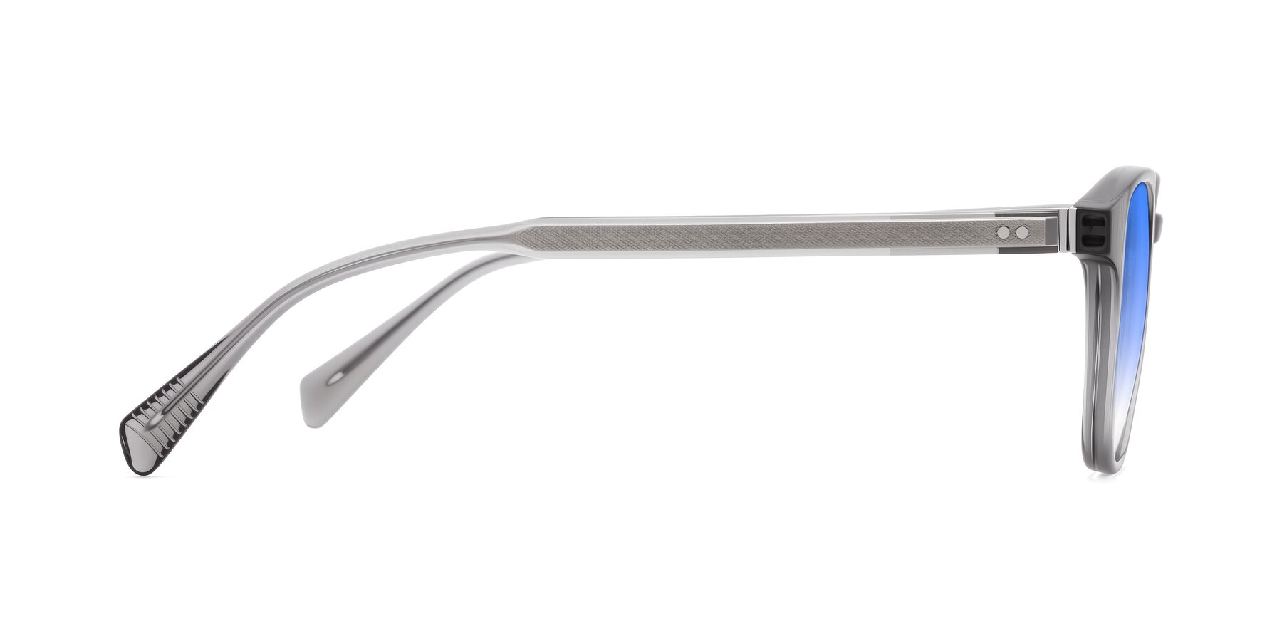Side of Huites in Gray with Blue Gradient Lenses