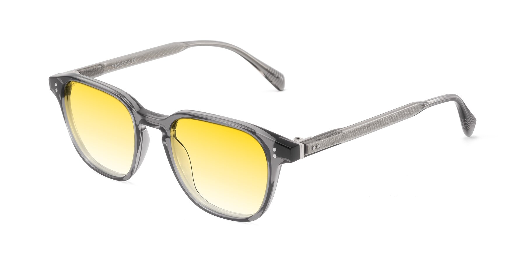 Angle of Huites in Gray with Yellow Gradient Lenses