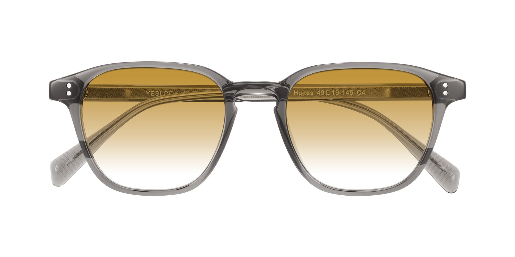 Folded Front of Huites in Gray with Champagne Gradient Lenses