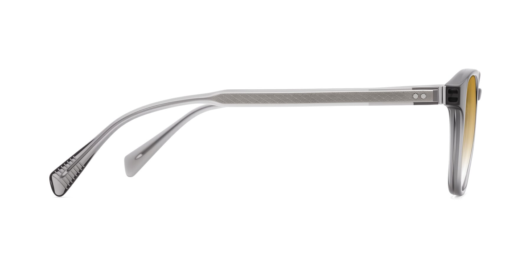 Side of Huites in Gray with Champagne Gradient Lenses