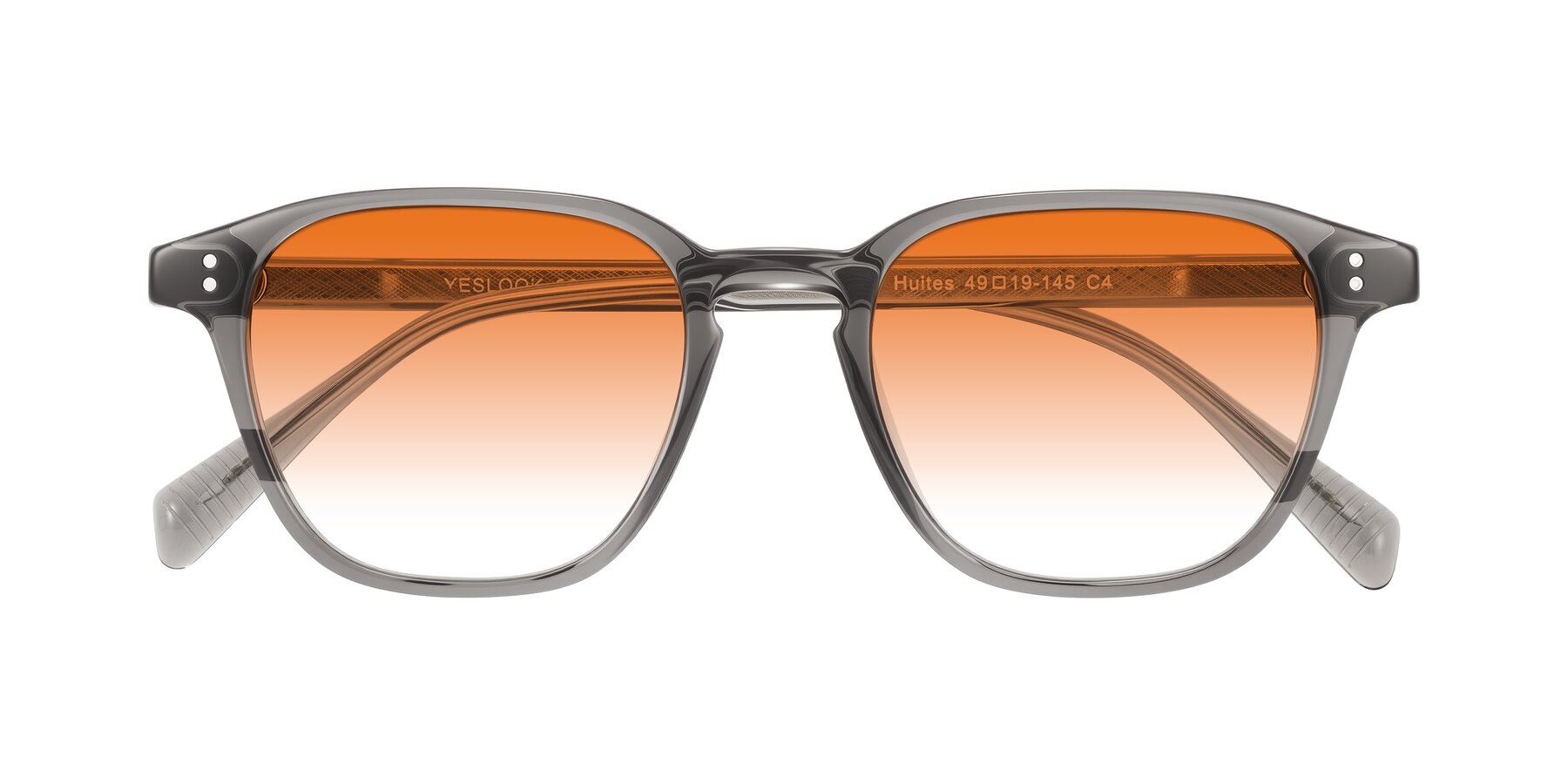 Folded Front of Huites in Gray with Orange Gradient Lenses