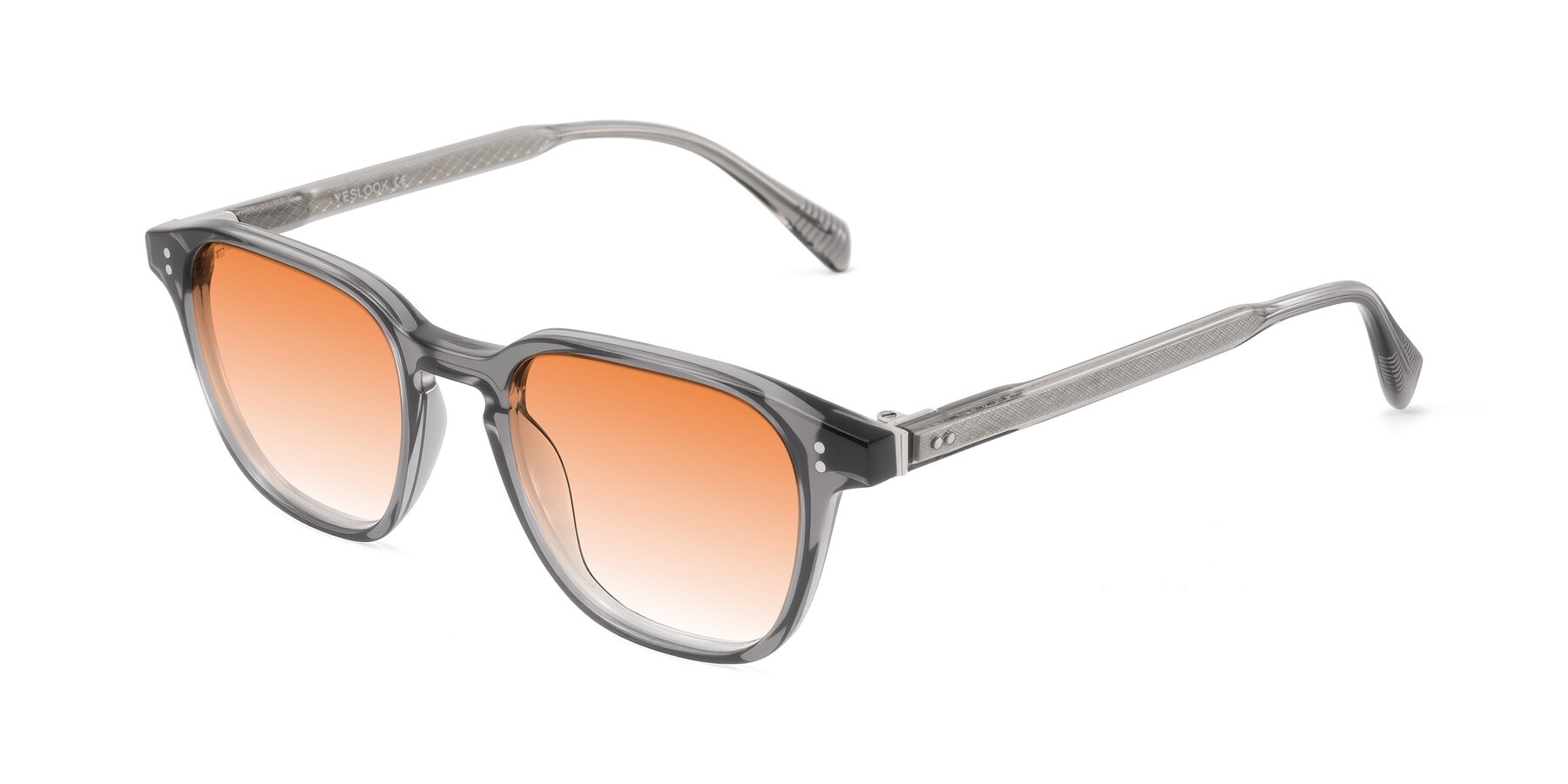 Angle of Huites in Gray with Orange Gradient Lenses