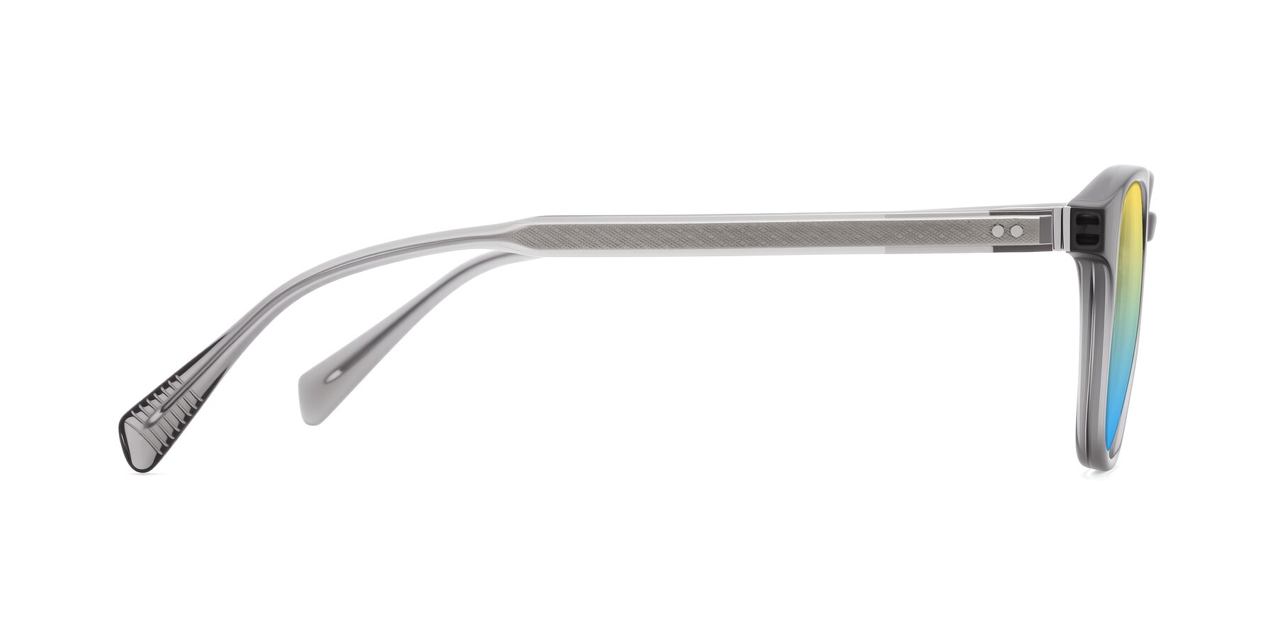 Side of Huites in Gray with Yellow / Blue Gradient Lenses