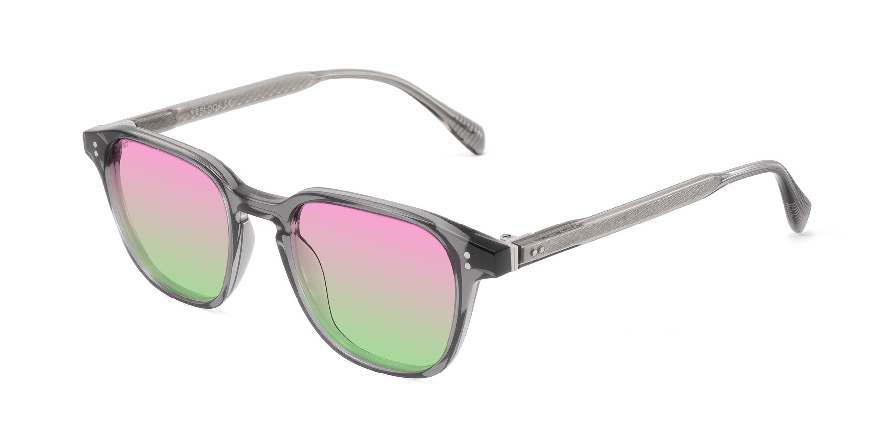 Angle of Huites in Gray with Pink / Green Gradient Lenses