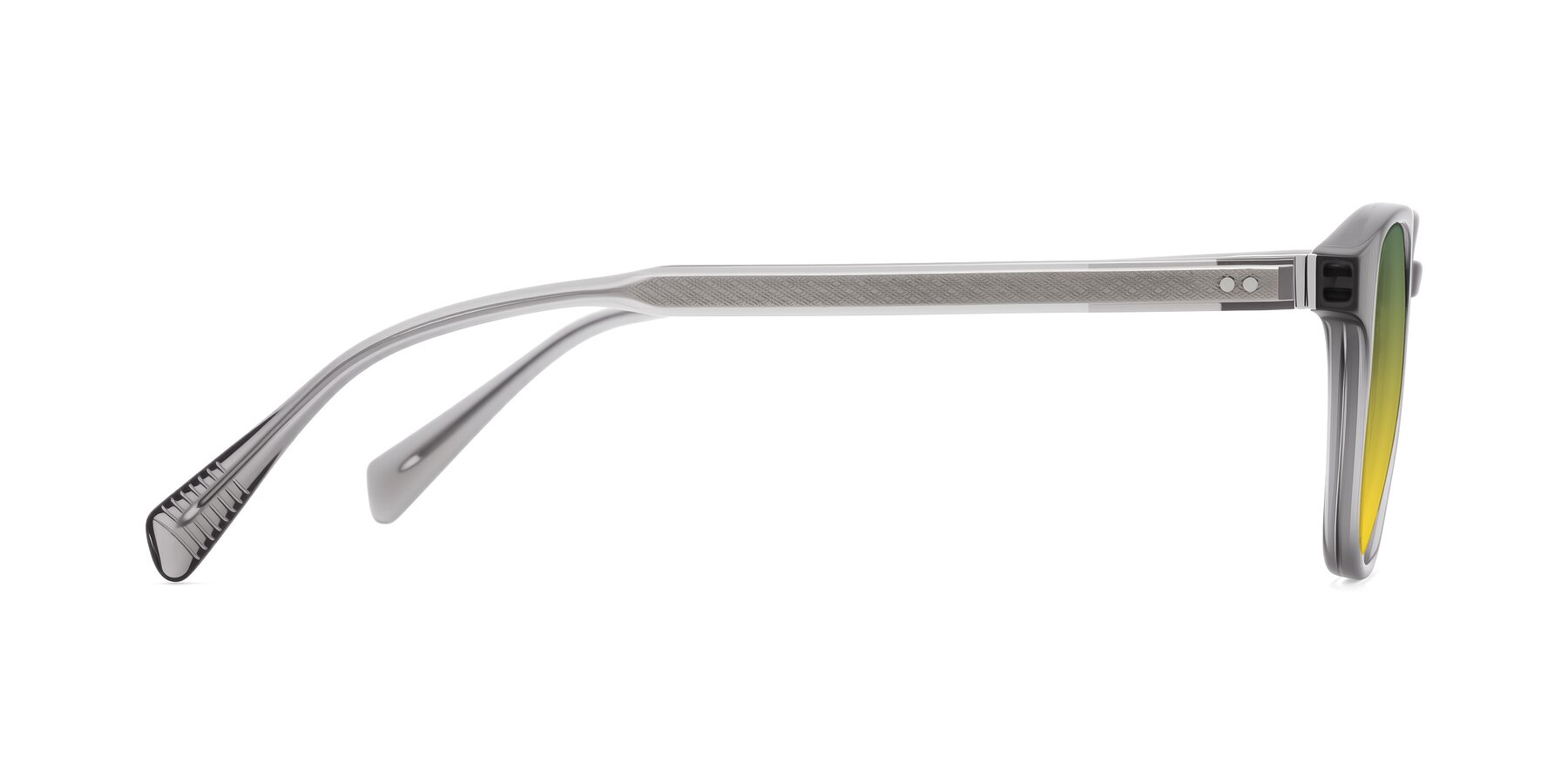 Side of Huites in Gray with Green / Yellow Gradient Lenses