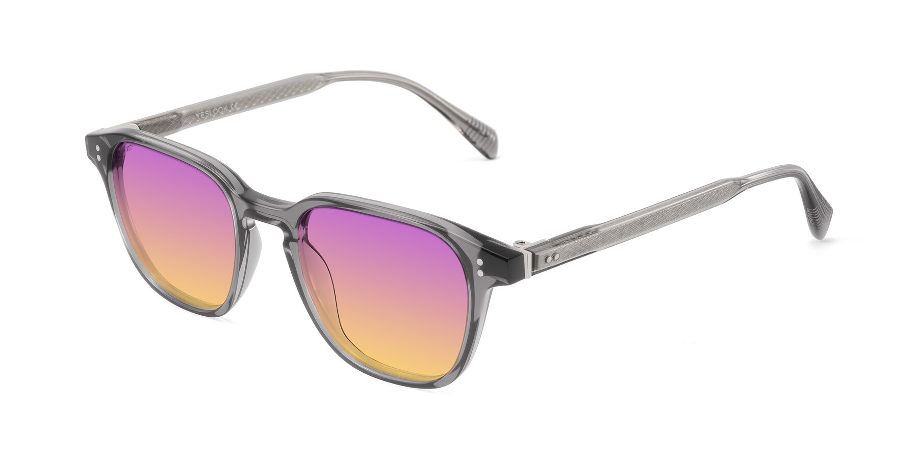 Angle of Huites in Gray with Purple / Yellow Gradient Lenses