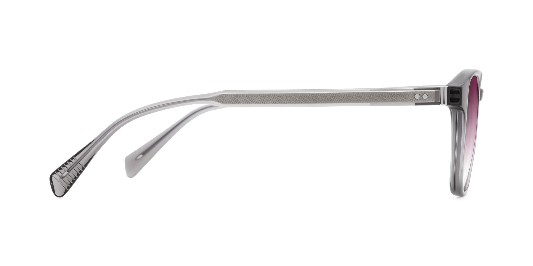 Side of Huites in Gray with Wine Gradient Lenses