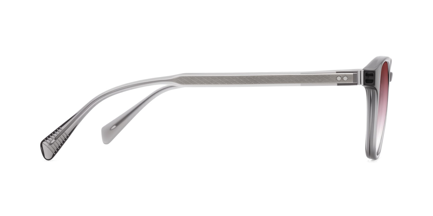 Side of Huites in Gray with Garnet Gradient Lenses