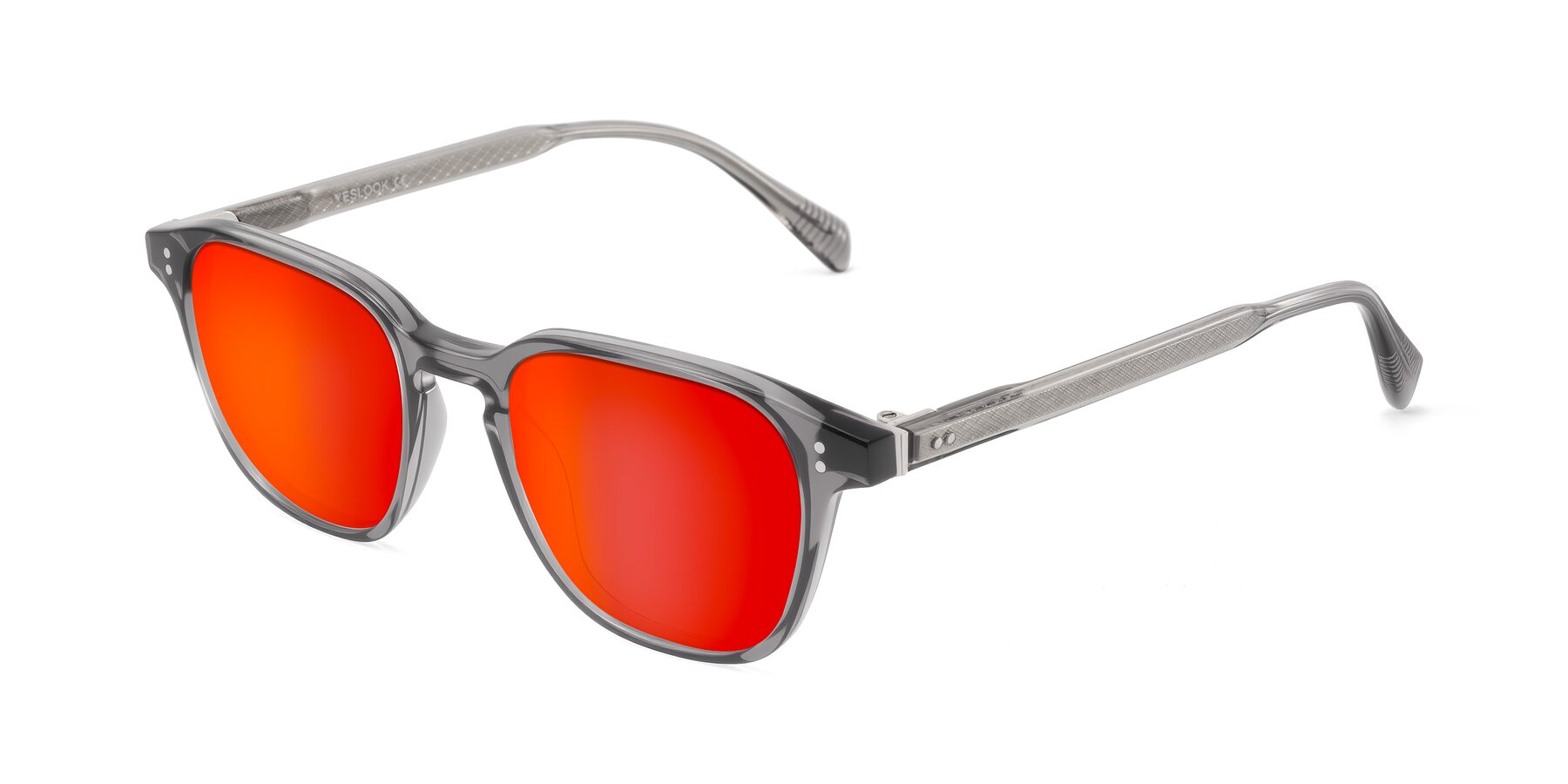 Angle of Huites in Gray with Red Gold Mirrored Lenses