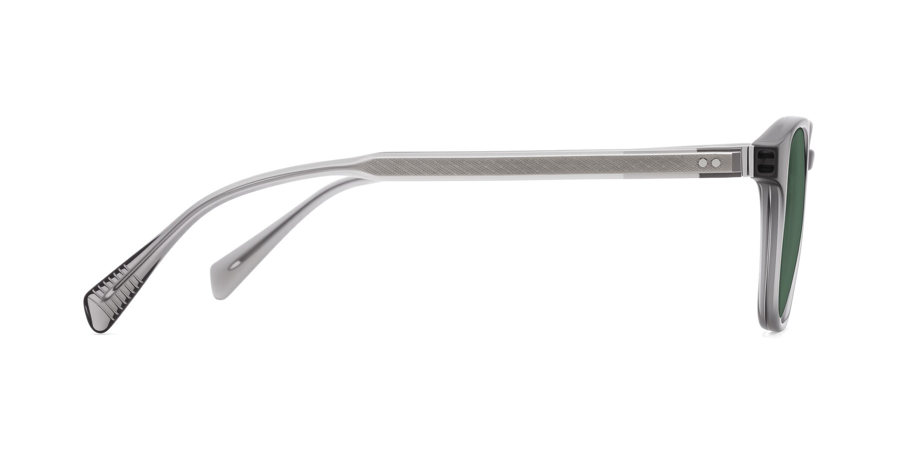 Side of Huites in Gray with Green Polarized Lenses