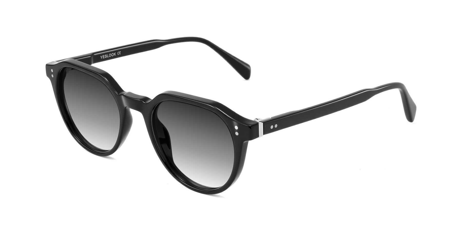 Angle of Cotaii in Black with Gray Gradient Lenses