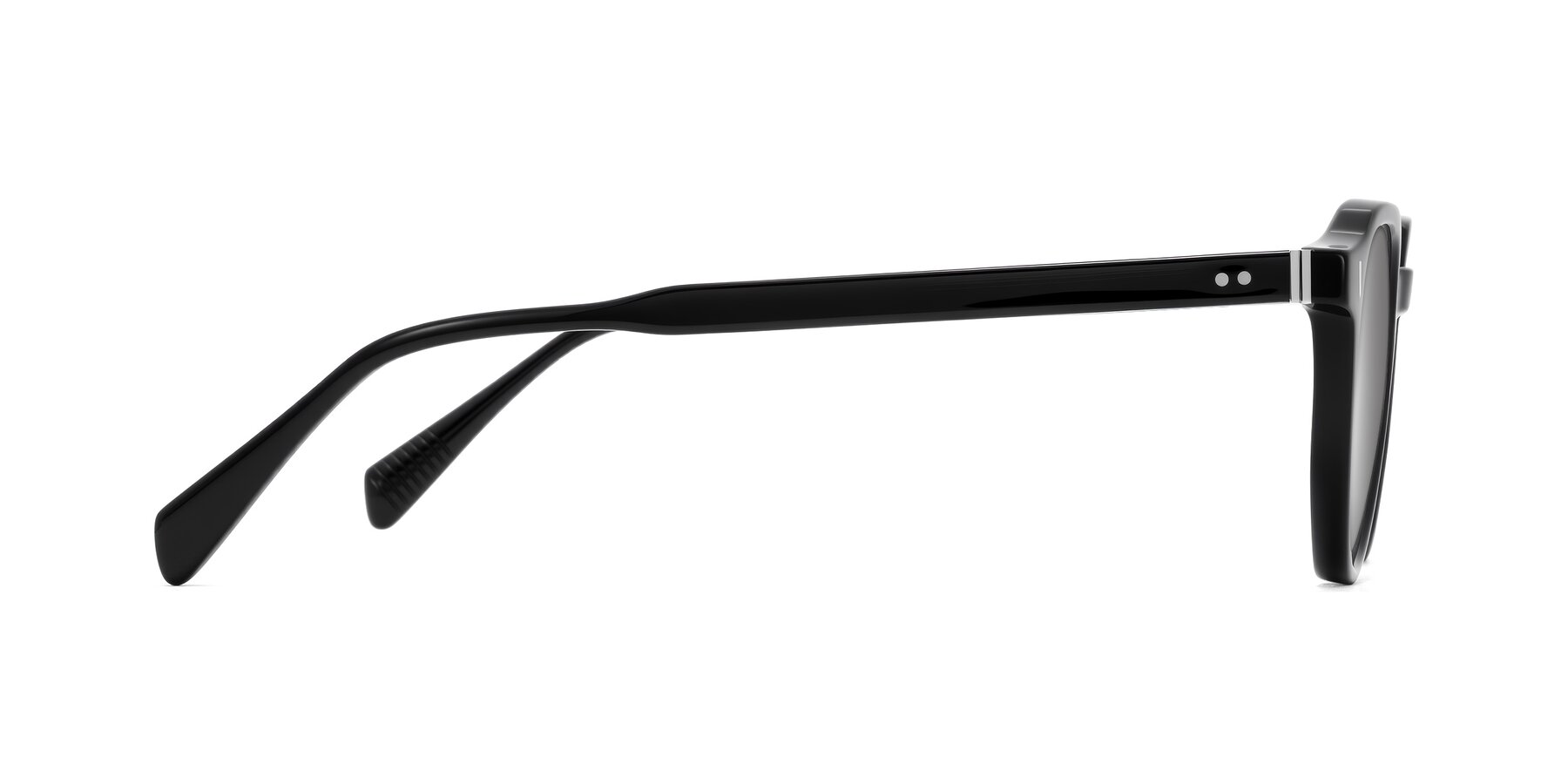 Side of Cotaii in Black with Silver Mirrored Lenses