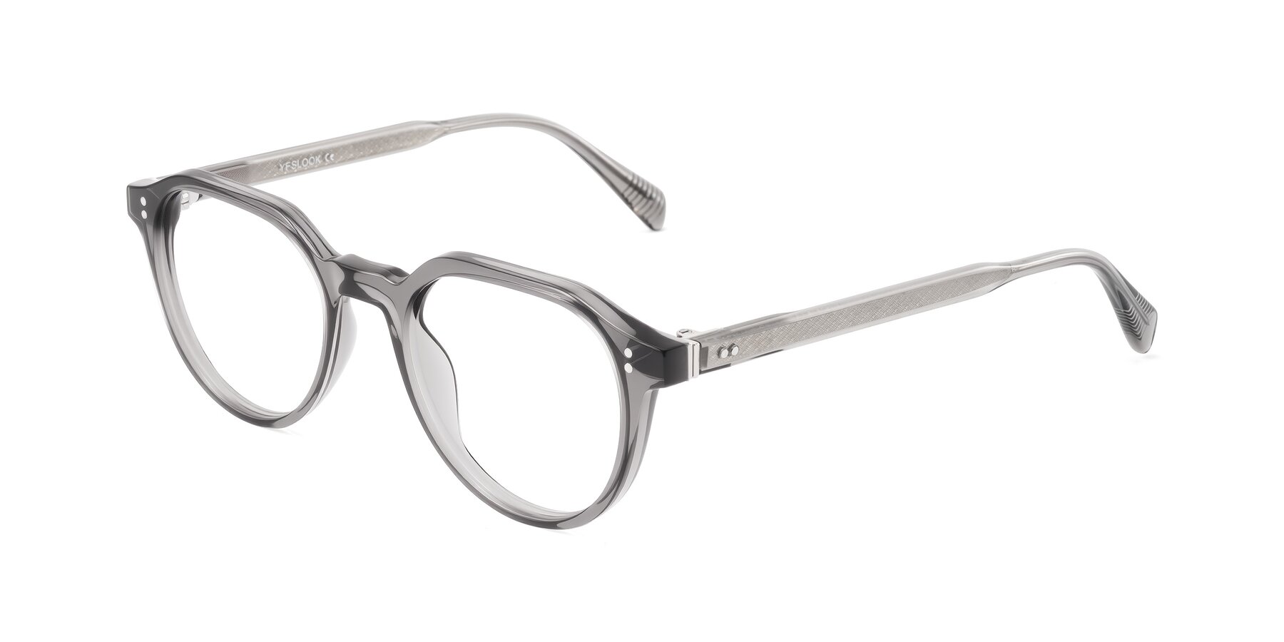 Angle of Cotaii in Gray with Clear Reading Eyeglass Lenses