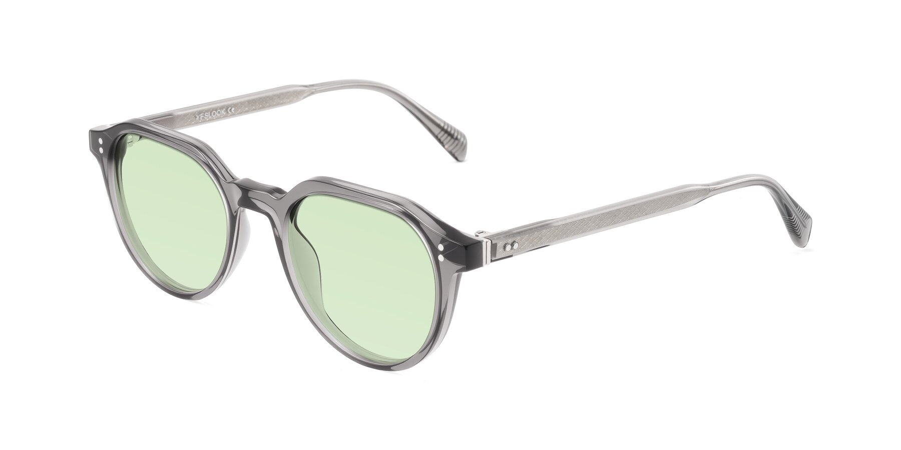 Angle of Cotaii in Gray with Light Green Tinted Lenses