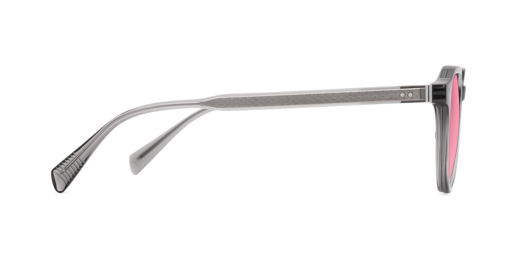 Side of Cotaii in Gray with Pink Tinted Lenses