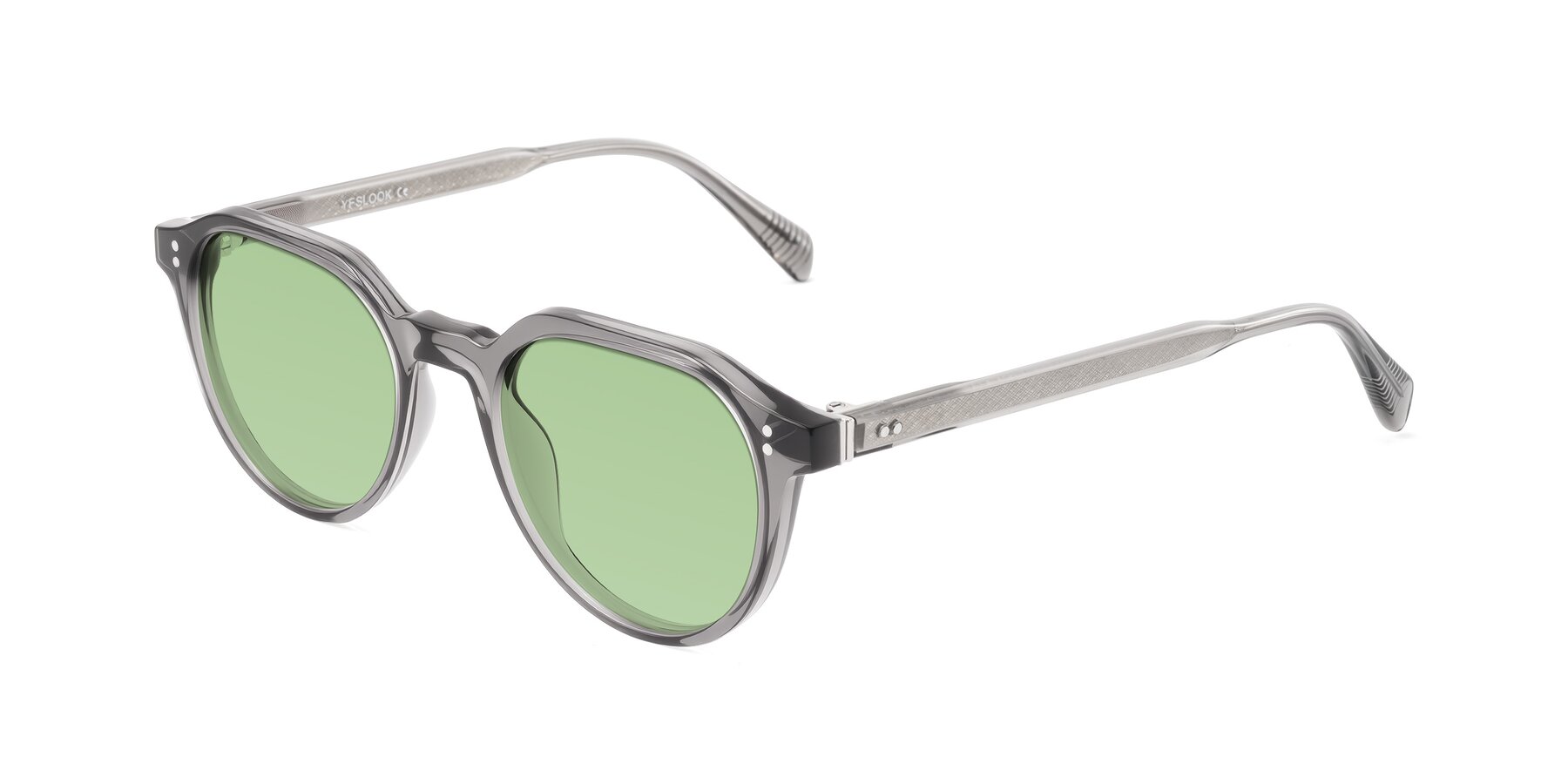 Angle of Cotaii in Gray with Medium Green Tinted Lenses