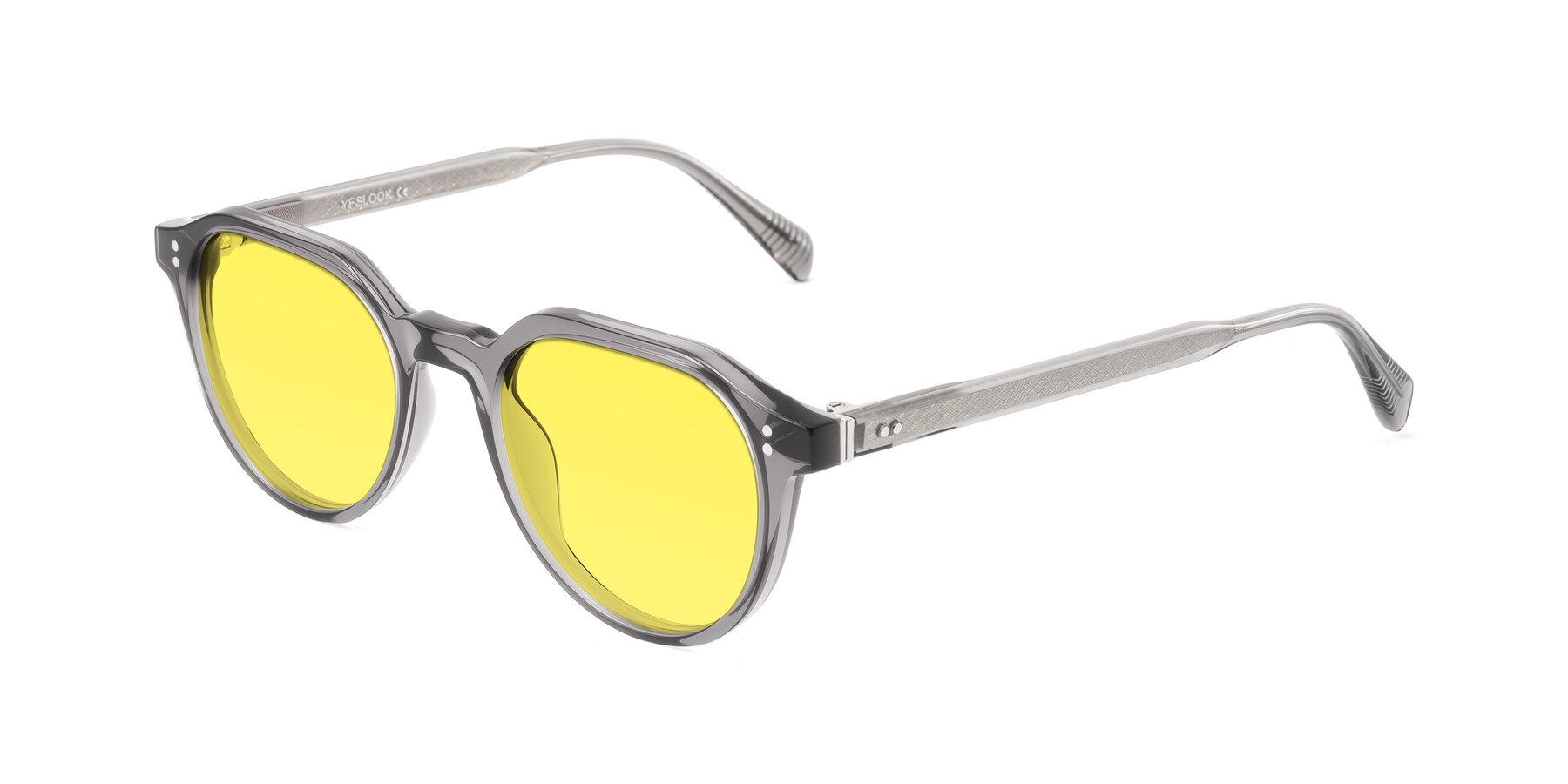 Angle of Cotaii in Gray with Medium Yellow Tinted Lenses