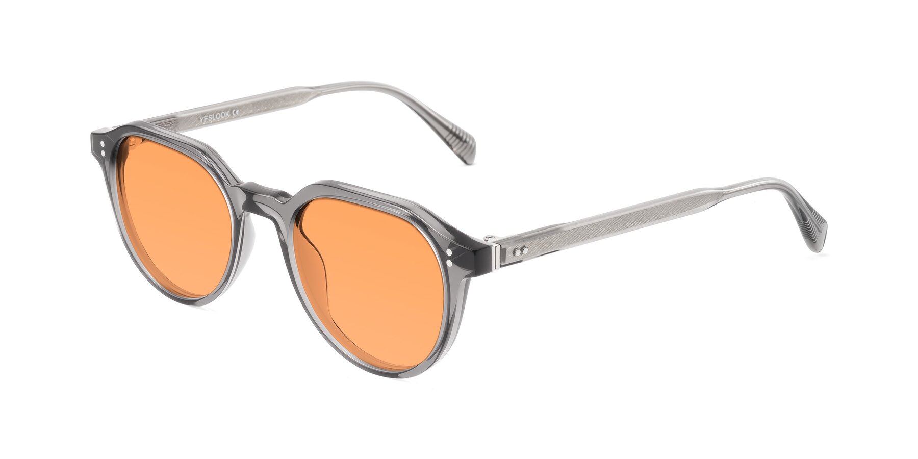 Angle of Cotaii in Gray with Medium Orange Tinted Lenses