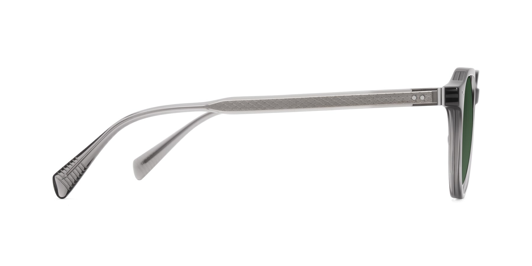 Side of Cotaii in Gray with Green Tinted Lenses