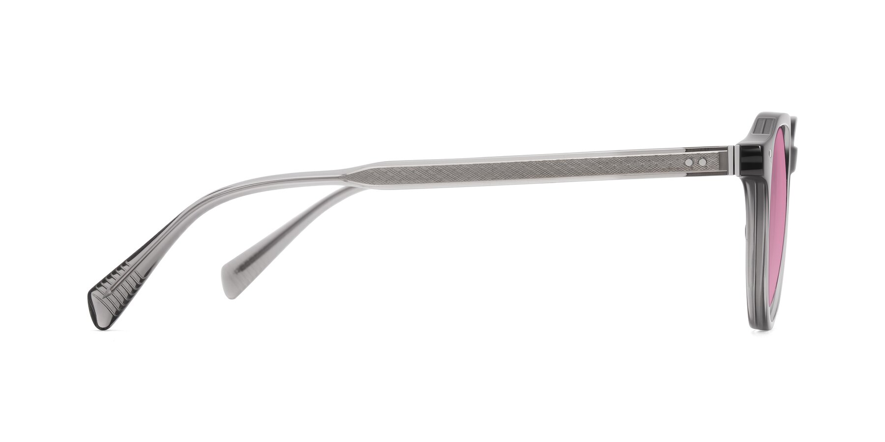 Side of Cotaii in Gray with Medium Wine Tinted Lenses