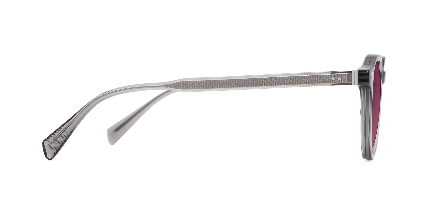 Side of Cotaii in Gray with Wine Tinted Lenses