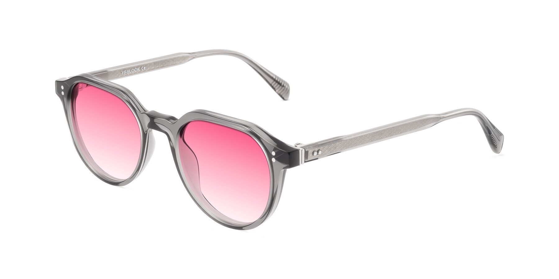 Angle of Cotaii in Gray with Pink Gradient Lenses