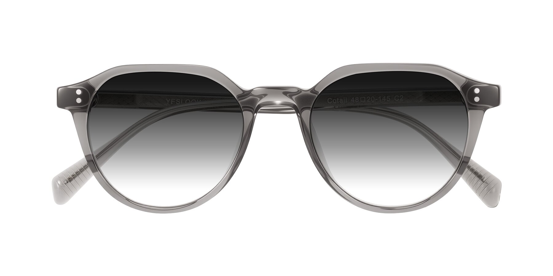 Folded Front of Cotaii in Gray with Gray Gradient Lenses