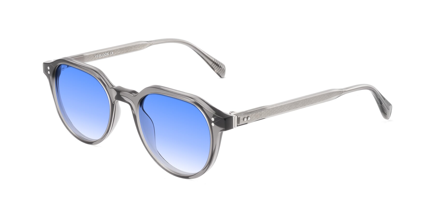 Angle of Cotaii in Gray with Blue Gradient Lenses