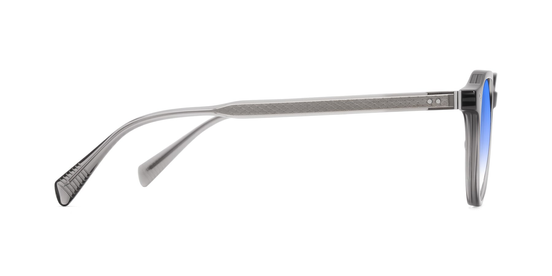 Side of Cotaii in Gray with Blue Gradient Lenses